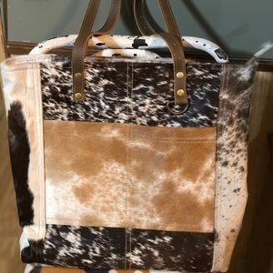Myra Hair On Cowhide Tote Bag